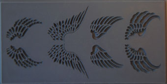 Gummimatta änglavingar 10x5 cm