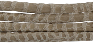 Läderrem Cancun 5mm rund, Sand 20 cm.