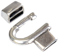 Lås för läderrem. Passar 10 mm platt läder. För att limma in lädret.