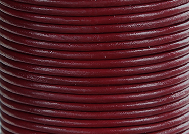 Läderrem 2 mm rödbrun. Pris per meter.