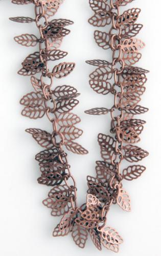 Kedja koppar björkblad. Klicka på rubriken för att se mer.