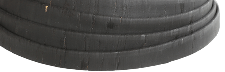 Korkrem Platt 10 mm svart. Säljs per 20 cm.