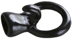 Lås för rund 5 mm läderrem helt svart.