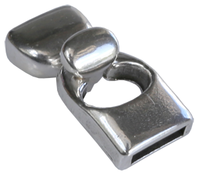 Lås "nyckelhål" silveraktigt 10 x 2,5 mm invändigt hål.