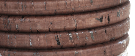 Korkrem 10x6 mm Brunt. Regaliz. Pris per 20 cm.