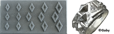 Form romber. 6x12 cm Använd för att göra dekorationer med "överbliven lera".