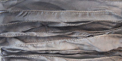 Sidenband, tvättat och handfärgat 20 mm brett, 1meter.