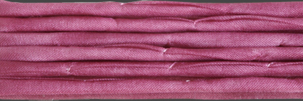 Sidenband, vävt, tvättat och handfärgat 3 mm, 1meter.