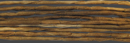 Sidenband, vävt, tvättat och handfärgat 3 mm, 1meter.