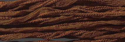 Sidenband, tvättat och handfärgat 18 mm brett, krusigt, 1meter.