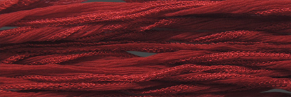 Sidenband, tvättat och handfärgat 18 mm brett, krusigt, 1meter.