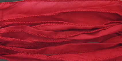 Sidenband, tvättat och handfärgat 20 mm brett, 1meter.