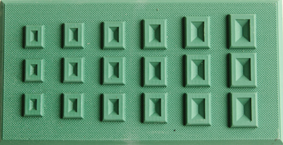 Form toppiga rektanglar 6x12cm