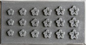 Form Stjärnor 6x12 cm. Använd för att göra små stjärnor av "överbliven lera".