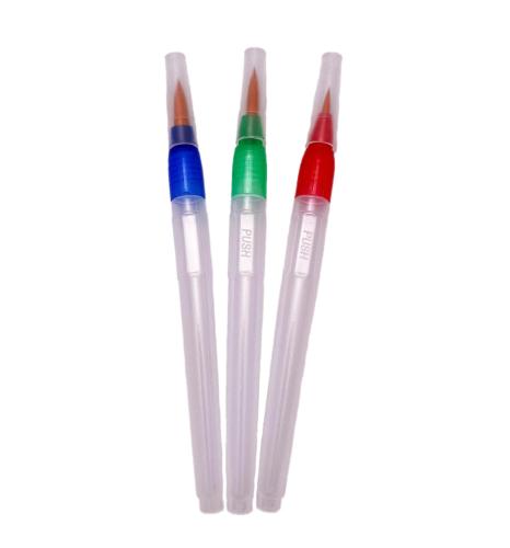 Penslar i olika storlekar med vattenbehållare, 3-pack