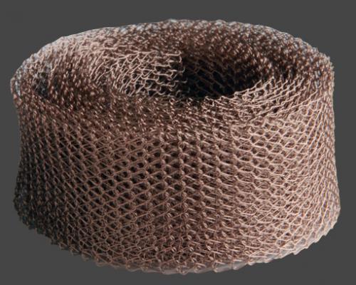 Metalliskt brungrå, tät väv, tunn tråd, 15 mm bred, 1 meter lång