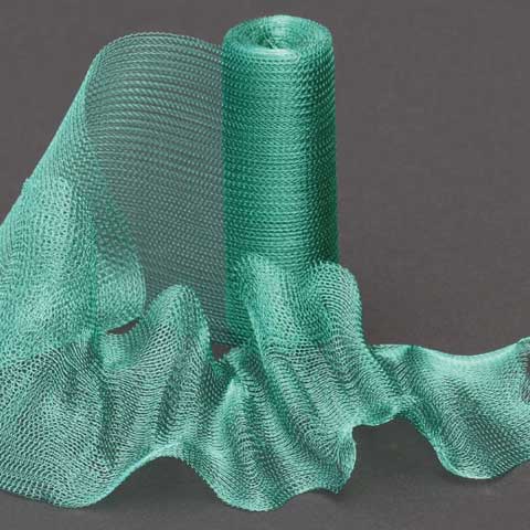 Mörk cyan, tät väv, tunn tråd. 8,5cm bred. 1 meter.