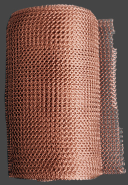 Kopparton, 8,5cm bred. Tät väv, grov tråd. Två längder 22 cm eller 1 meter.Välj längd