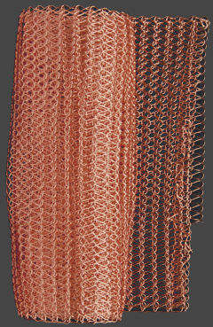 Kopparton, 8,5cm bred. Medeltät, grov tråd. Två längder 22 cm eller 1 meter.Välj längd