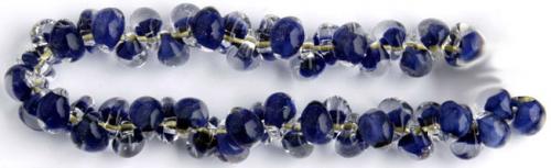 Glasdroppar i en "strand" om ca 25 st "Dreamy blue".