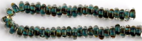 Glasring 25st multifärgad jade-sienna,  typ donut