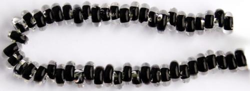 Glasring 25 st svart-klar, typ donut