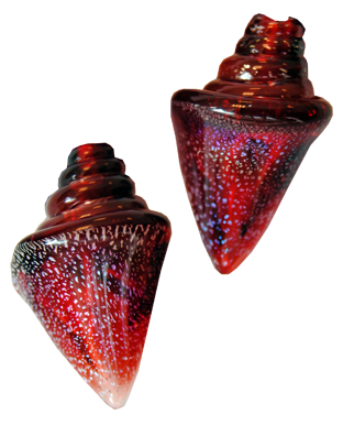 Glaspärlor 2st Nobilis Rubinröd Sparkling