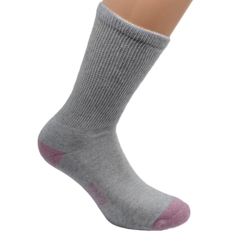 Diabetesstrumpor i bomull med extra lös resår
