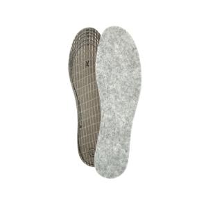 Värmande sula med folie under och filt mot foten