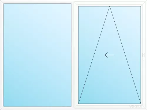 SKJUTDÖRR 2-DELAD PVC TILT/SLIDE