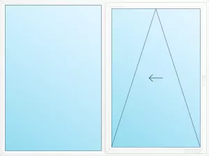 SKJUTDÖRR 2-DELAD PVC TILT/SLIDE