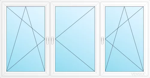 Öppningsbart PVC-fönster Original 3-luft
