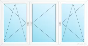Öppningsbart PVC-fönster Original 3-luft