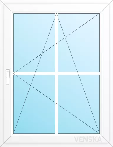 Öppningsbart PVC Fönster Original 1-luft spröjs 4-rutor