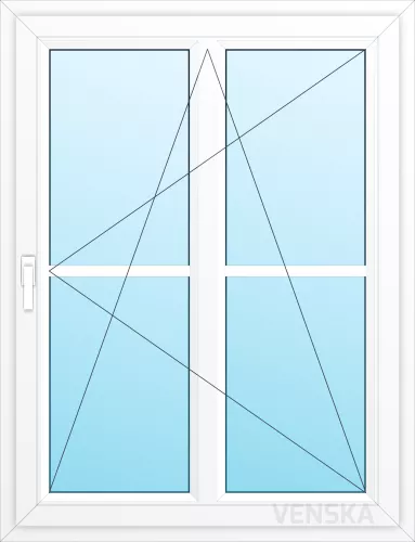 Öppningsbart PVC Fönster Original 1-luft mittpost 4 rutor