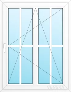 Öppningsbart PVC-fönster Light 1-luft mittpost 8 rutor