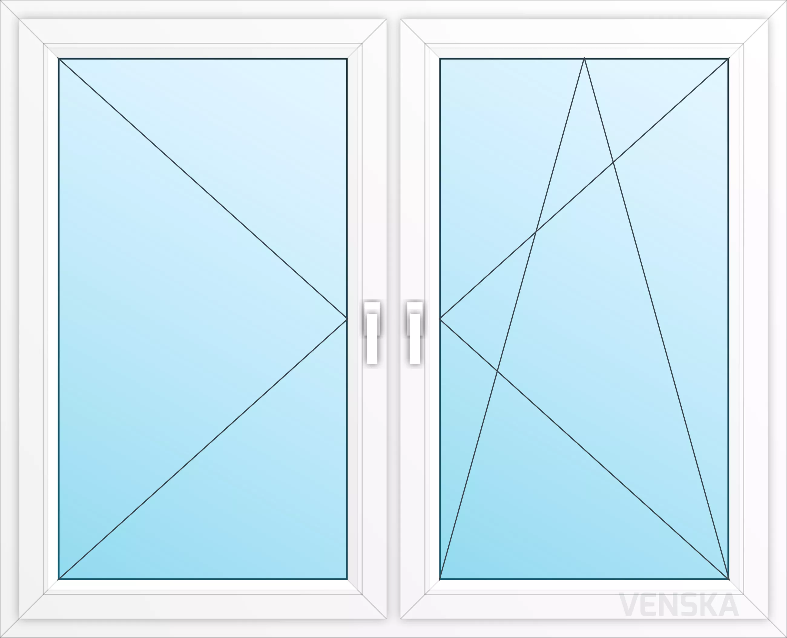 Öppningsbart PVC-fönster Original 2-luft