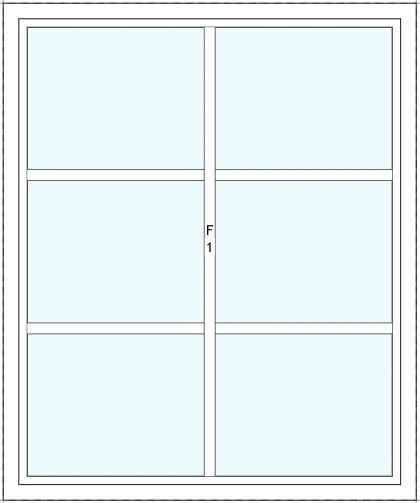 Fast aluminiumfönster SlimLine Optimal Spröjs 6-rutor