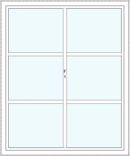 Fast aluminiumfönster SlimLine Optimal Spröjs 6-rutor