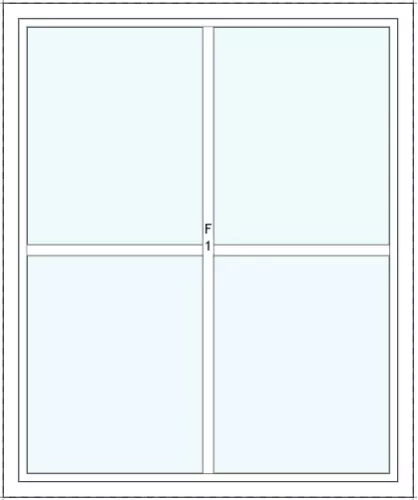 Fast träfönster SlimLine Optimal Spröjs 4-rutor