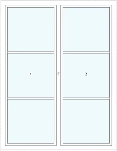 Fast aluminiumfönster SlimLine Optimal Mittpost 6-rutor