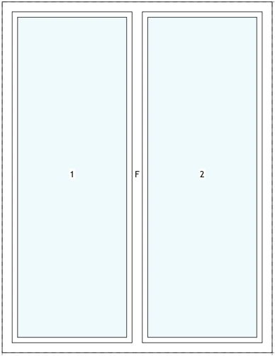 Fast aluminiumfönster SlimLine Optimal Mittpost 2-rutor