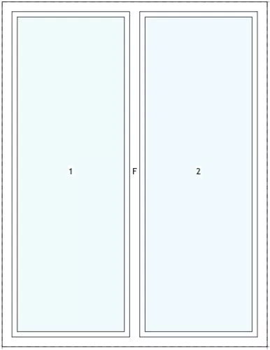 Fast aluminiumfönster SlimLine Optimal Mittpost 2-rutor