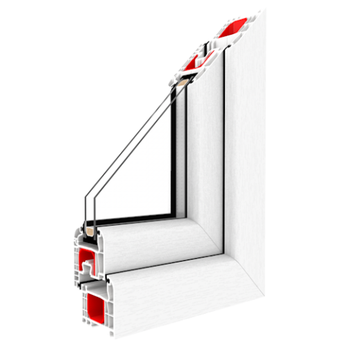 Öppningsbart PVC Fönster Original 1-luft spröjs 4-rutor