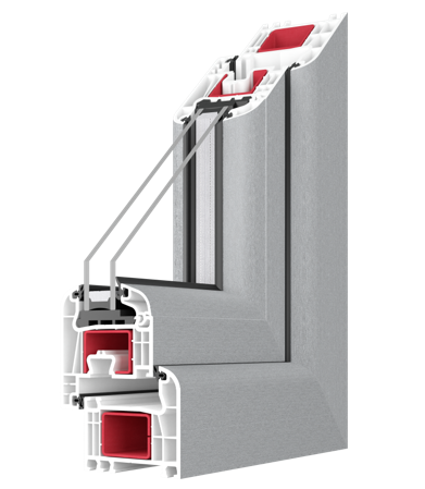 Öppningsbart PVC-fönster utåtgående Premium 1-luft