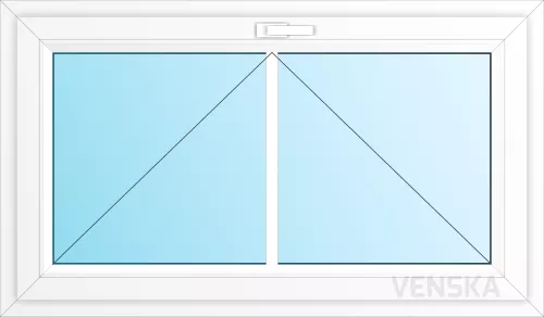Öppningsbart PVC-källarfönster Original spröjs 2 rutor