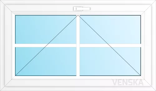 Öppningsbart PVC-källarfönster Original spröjs 4 rutor