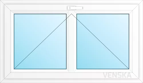 Öppningsbart PVC-källarfönster Light mittpost