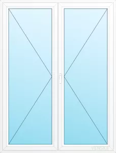 Utåtgående Pardörr PVC EXT