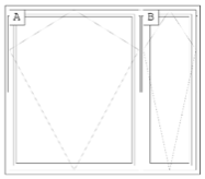 Öppningsbart pivåhängt träfönster SlimLine Optimal 2-luft 1/3